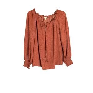 MAX STUDIO Floral Boho Peasant Large CottageCore Lagenlook Tassel